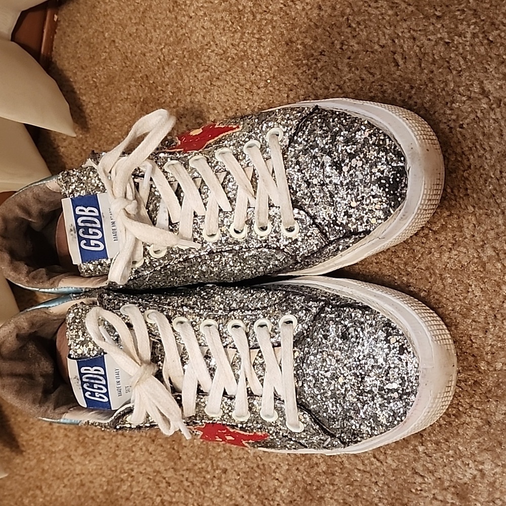 Golden Goose MAY Glitter Sylver Sneakers - Picture 8 of 16